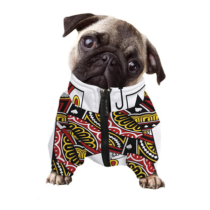 Jack Of Spades Playing Card Print Dog Zip Up Jacket