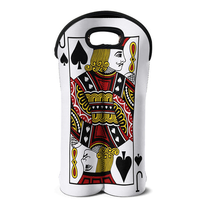 Jack Of Spades Playing Card Print Double Neoprene Wine Tote
