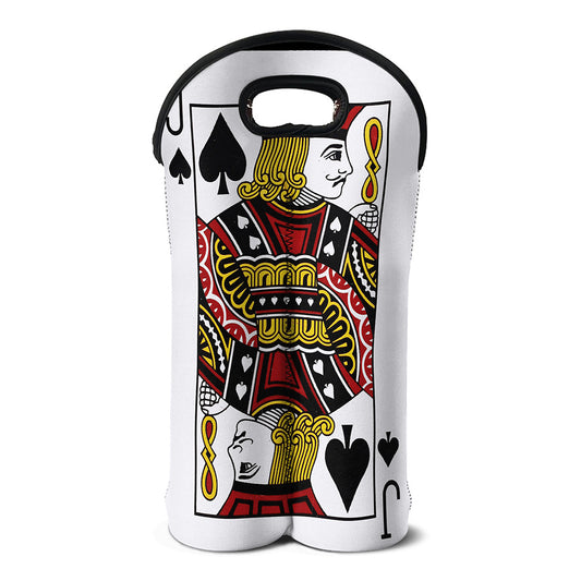 Jack Of Spades Playing Card Print Double Neoprene Wine Tote