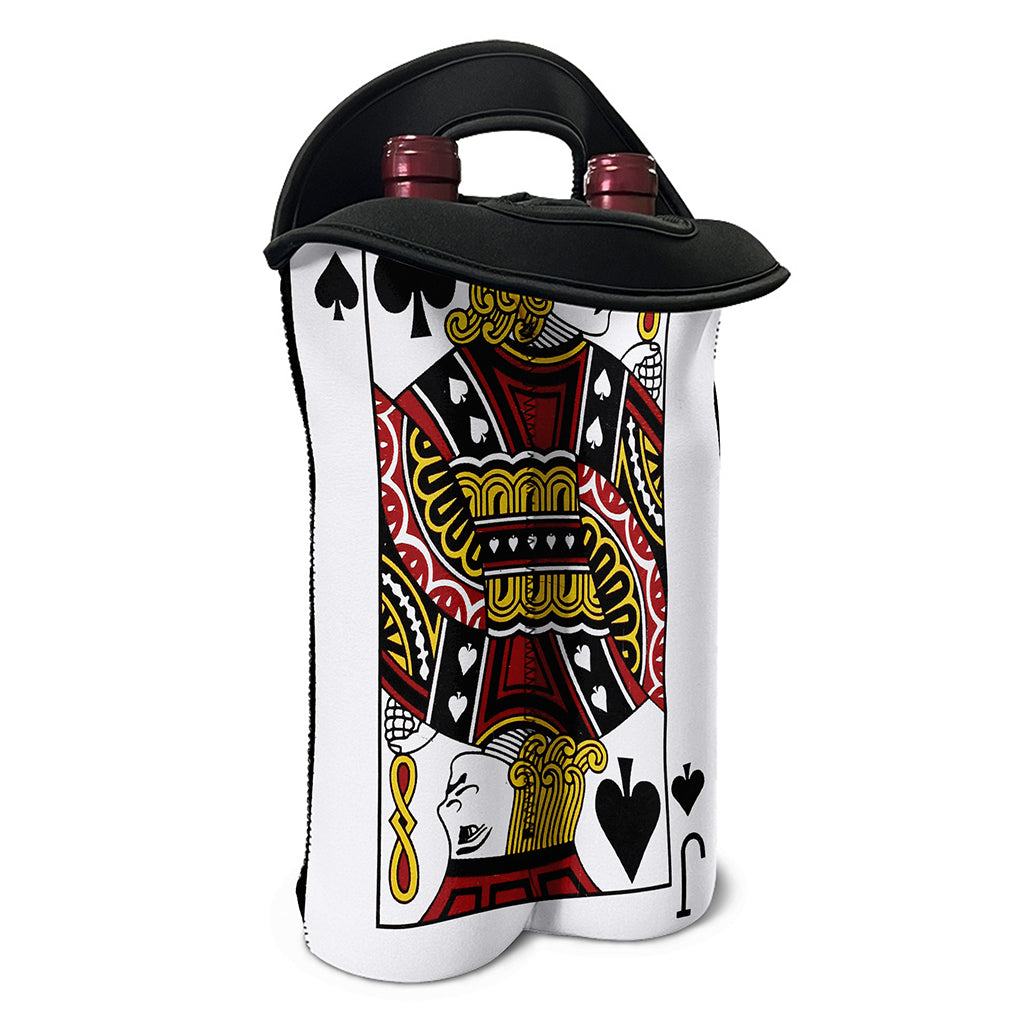 Jack Of Spades Playing Card Print Double Neoprene Wine Tote