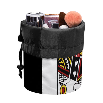 Jack Of Spades Playing Card Print Drawstring Makeup Bag