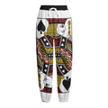 Jack Of Spades Playing Card Print Fleece Lined Knit Pants