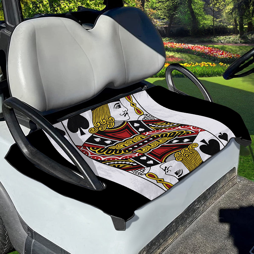 Jack Of Spades Playing Card Print Golf Cart Seat Cover
