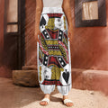 Jack Of Spades Playing Card Print Harem Pants