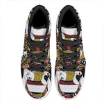 Jack Of Spades Playing Card Print High Top Leather Sneakers