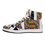 Jack Of Spades Playing Card Print High Top Leather Sneakers
