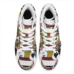 Jack Of Spades Playing Card Print High Top Leather Sneakers