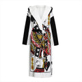 Jack Of Spades Playing Card Print Hooded Bathrobe