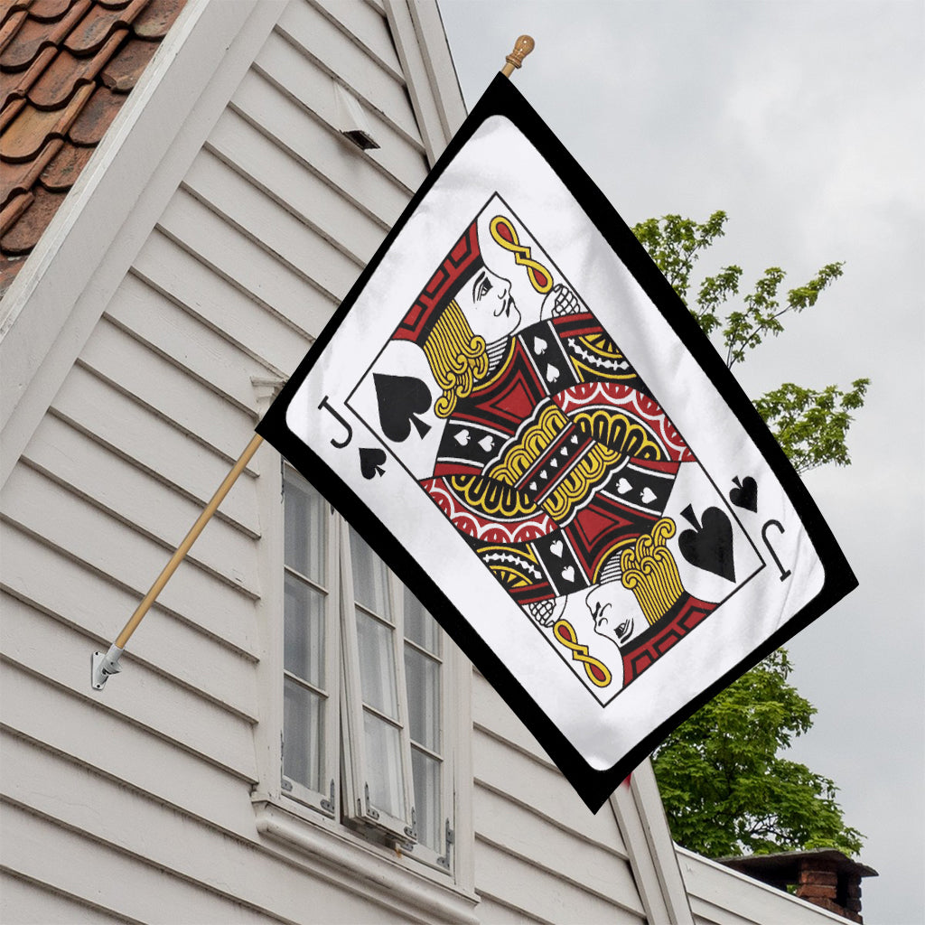 Jack Of Spades Playing Card Print House Flag