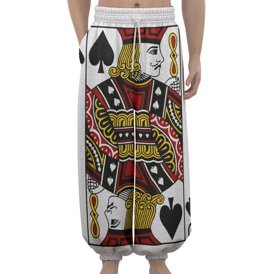 Jack Of Spades Playing Card Print Lantern Pants