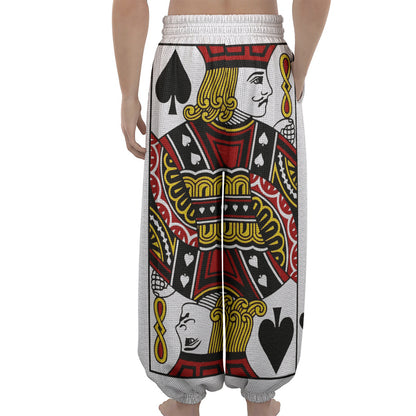 Jack Of Spades Playing Card Print Lantern Pants