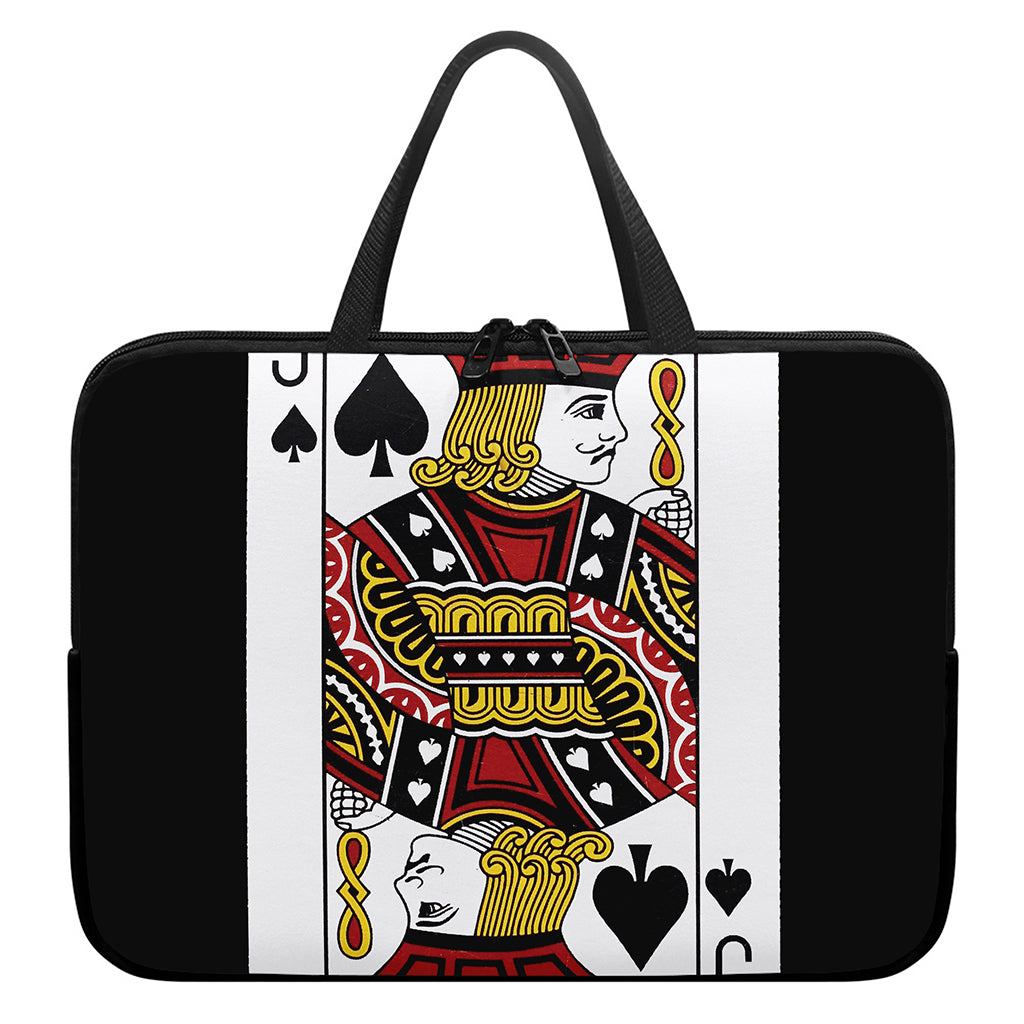 Jack Of Spades Playing Card Print Laptop Sleeve With Handle