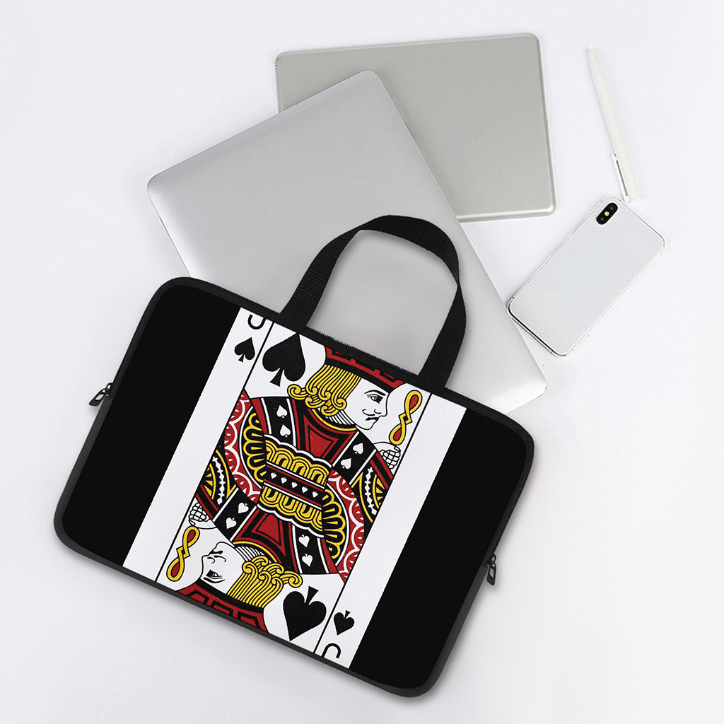 Jack Of Spades Playing Card Print Laptop Sleeve With Handle