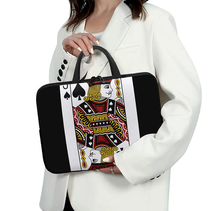Jack Of Spades Playing Card Print Laptop Sleeve With Handle