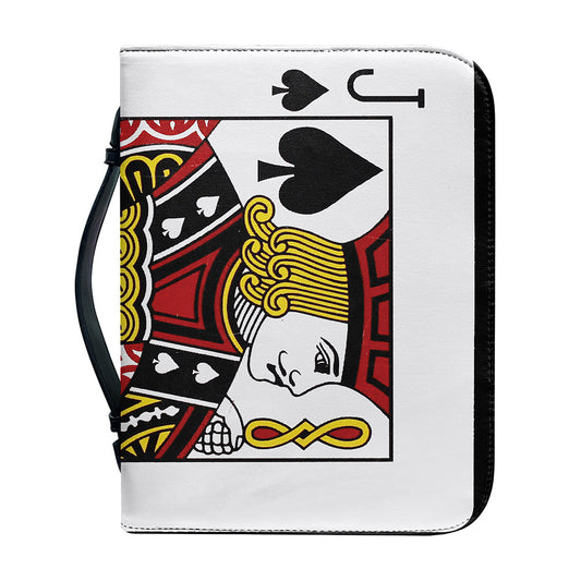 Jack Of Spades Playing Card Print Leather Bible Cover