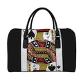 Jack Of Spades Playing Card Print Leather Duffel Bag