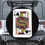 Jack Of Spades Playing Card Print Leather Spare Tire Cover
