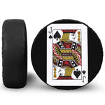 Jack Of Spades Playing Card Print Leather Spare Tire Cover