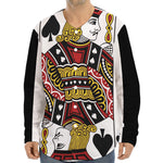 Jack Of Spades Playing Card Print Long Sleeve Baseball Jersey