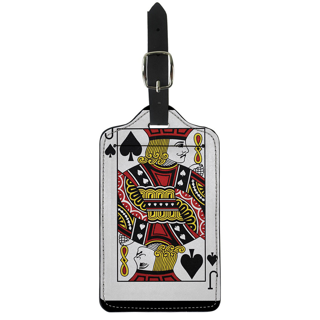 Jack Of Spades Playing Card Print Luggage Tag