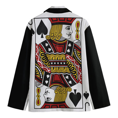 Jack Of Spades Playing Card Print Men's Blazer