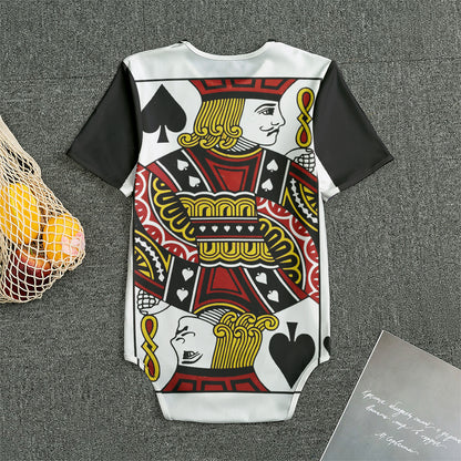 Jack Of Spades Playing Card Print Men's Bodysuit
