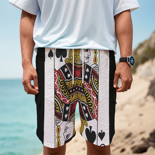 Jack Of Spades Playing Card Print Men's Cargo Shorts