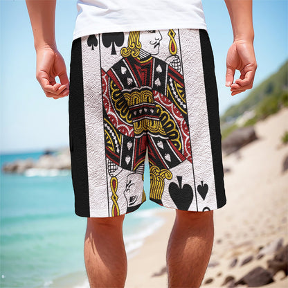 Jack Of Spades Playing Card Print Men's Cargo Shorts