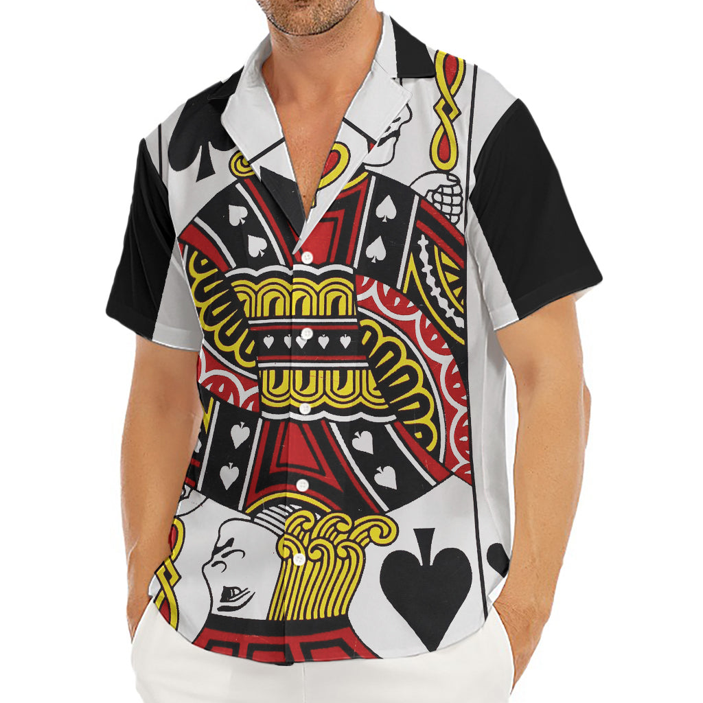 Jack Of Spades Playing Card Print Men's Deep V-Neck Shirt