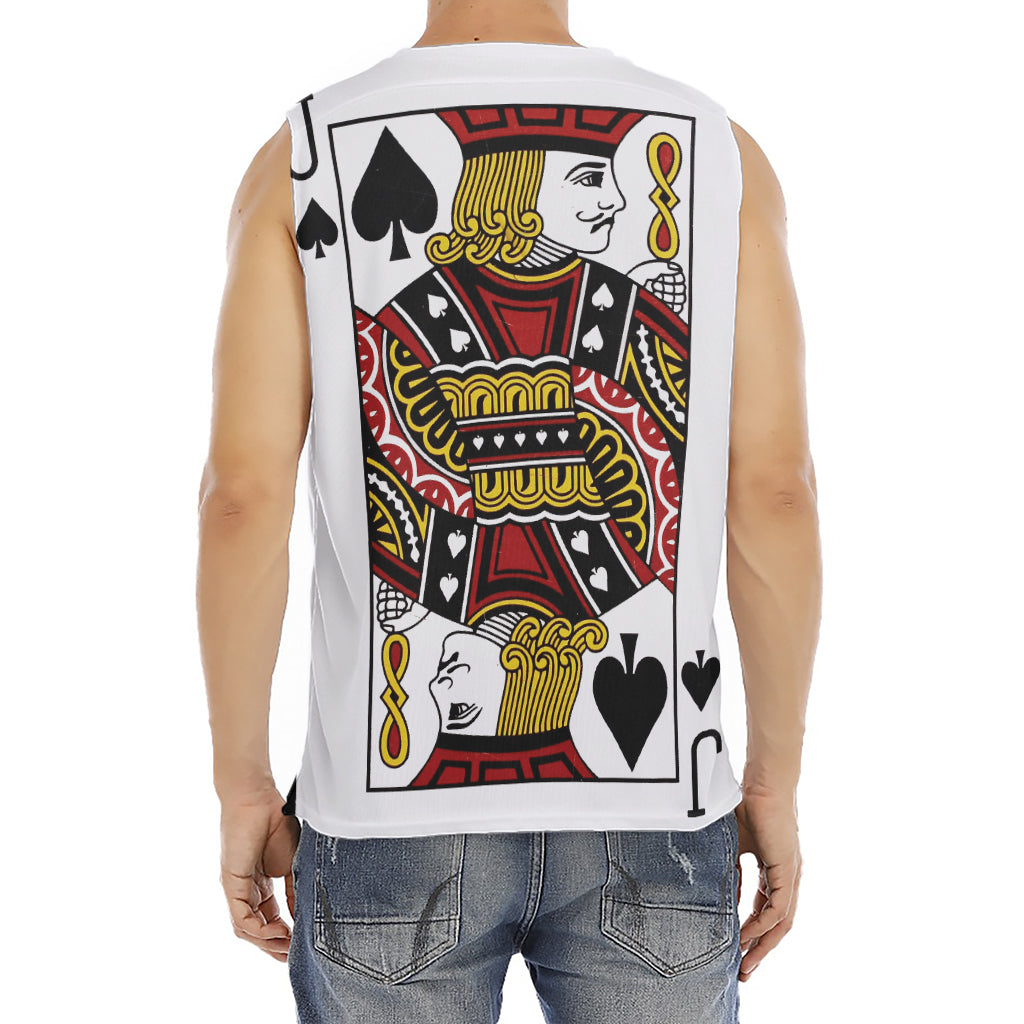 Jack Of Spades Playing Card Print Men's Fitness Tank Top