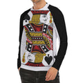 Jack Of Spades Playing Card Print Men's Long Sleeve Rash Guard