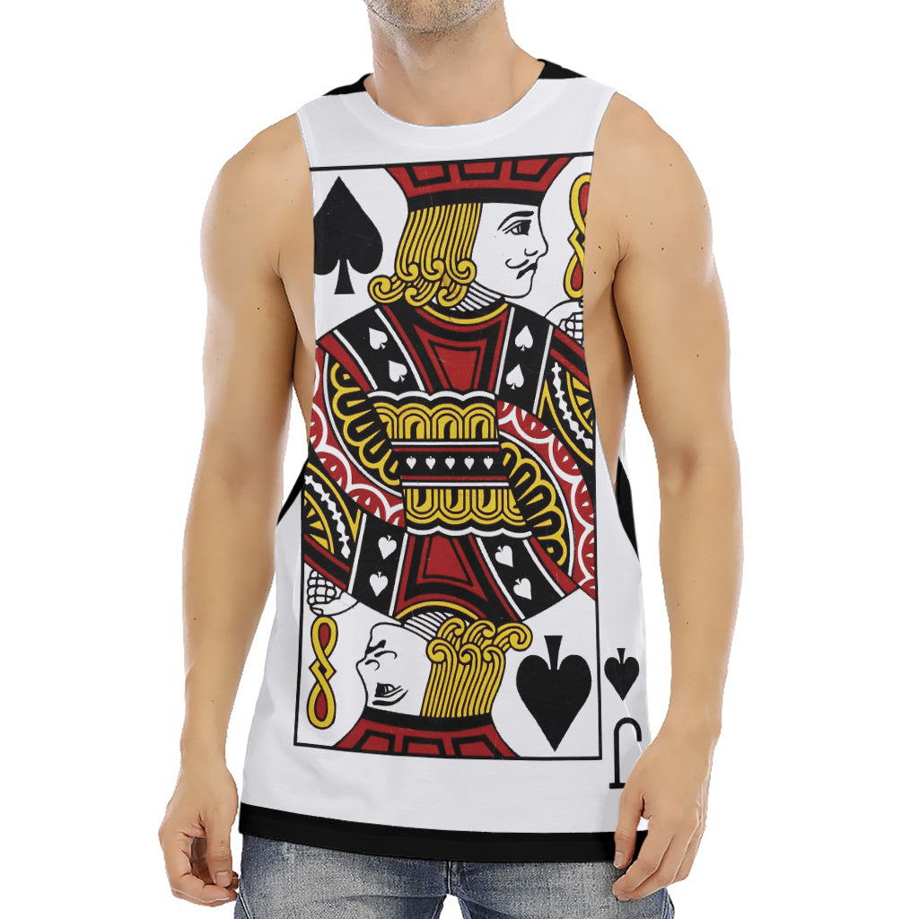 Jack Of Spades Playing Card Print Men's Muscle Tank Top