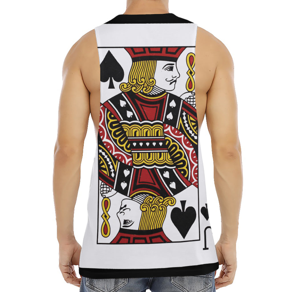 Jack Of Spades Playing Card Print Men's Muscle Tank Top