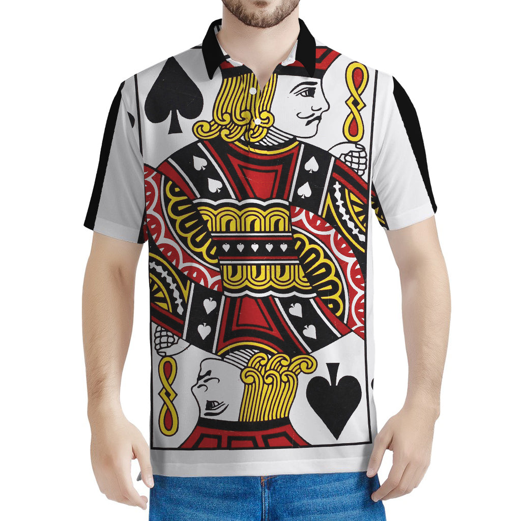 Jack Of Spades Playing Card Print Men's Polo Shirt