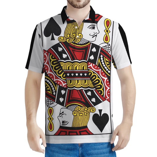 Jack Of Spades Playing Card Print Men's Polo Shirt
