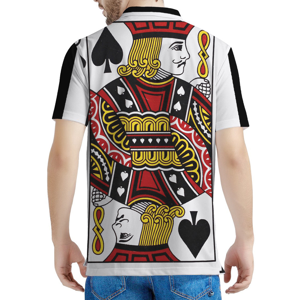 Jack Of Spades Playing Card Print Men's Polo Shirt