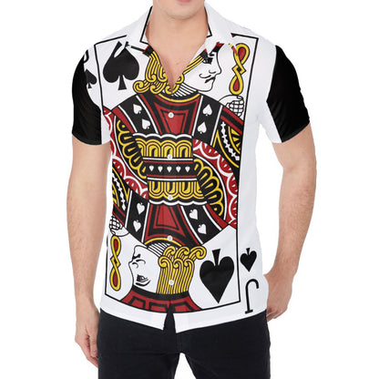 Jack Of Spades Playing Card Print Men's Shirt
