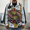 Jack Of Spades Playing Card Print Men's Shirt Jacket