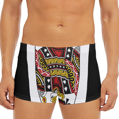Jack Of Spades Playing Card Print Men's Short Boxer Briefs