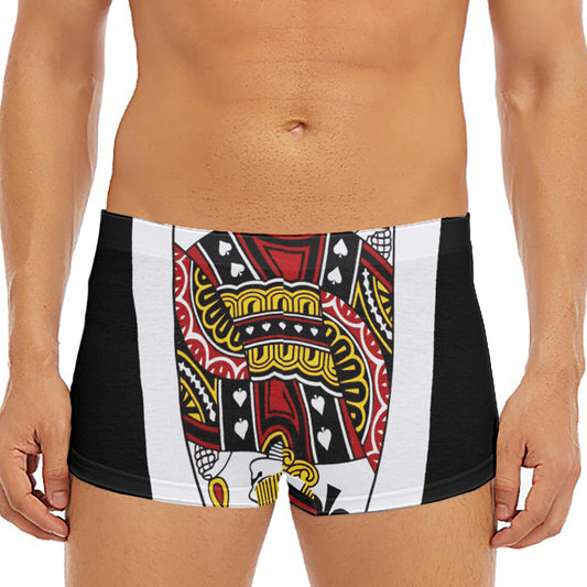 Jack Of Spades Playing Card Print Men's Short Boxer Briefs