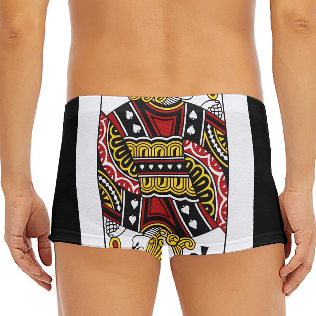 Jack Of Spades Playing Card Print Men's Short Boxer Briefs