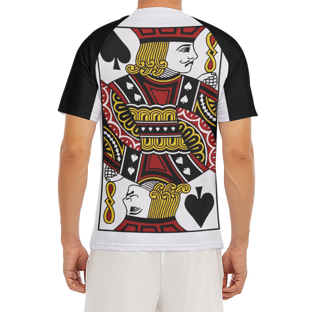 Jack Of Spades Playing Card Print Men's Short Sleeve Rash Guard