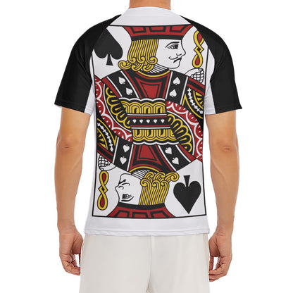 Jack Of Spades Playing Card Print Men's Short Sleeve Rash Guard