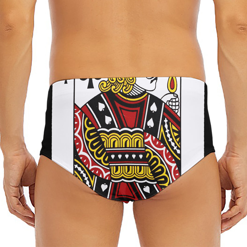 Jack Of Spades Playing Card Print Men's Triangle Swim Briefs
