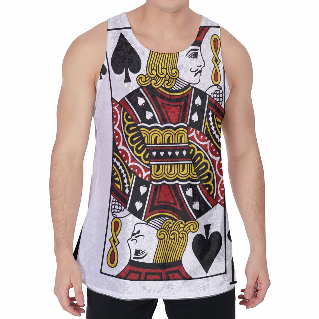 Jack Of Spades Playing Card Print Men's Velvet Tank Top