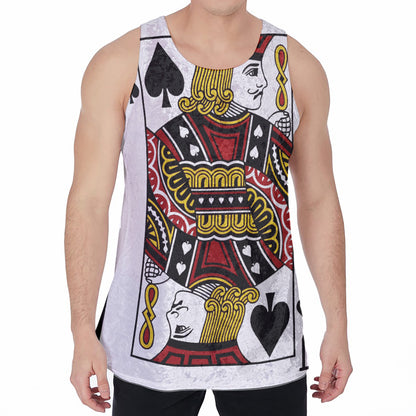 Jack Of Spades Playing Card Print Men's Velvet Tank Top