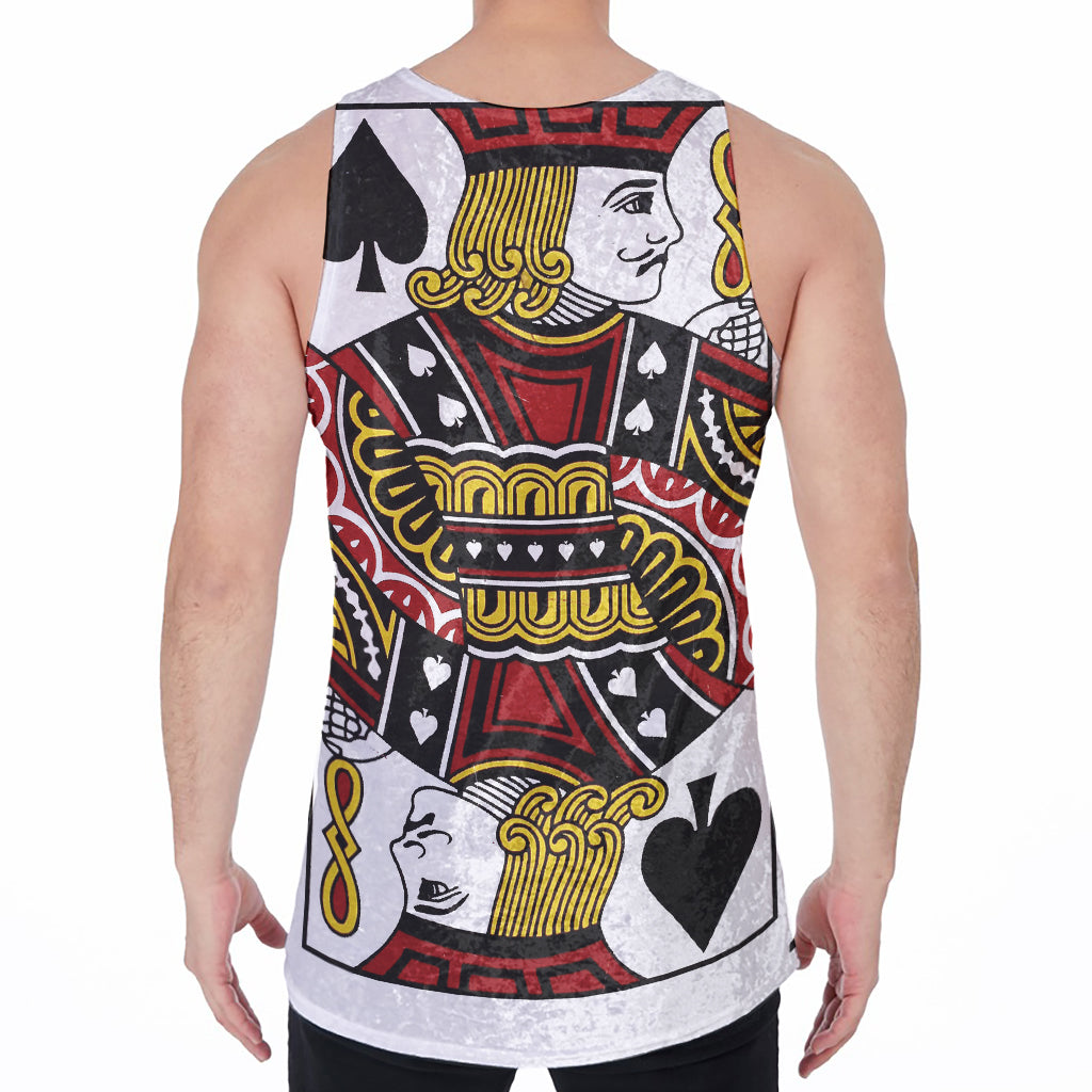 Jack Of Spades Playing Card Print Men's Velvet Tank Top