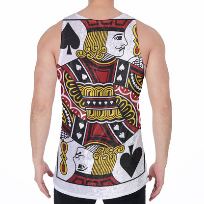 Jack Of Spades Playing Card Print Men's Velvet Tank Top