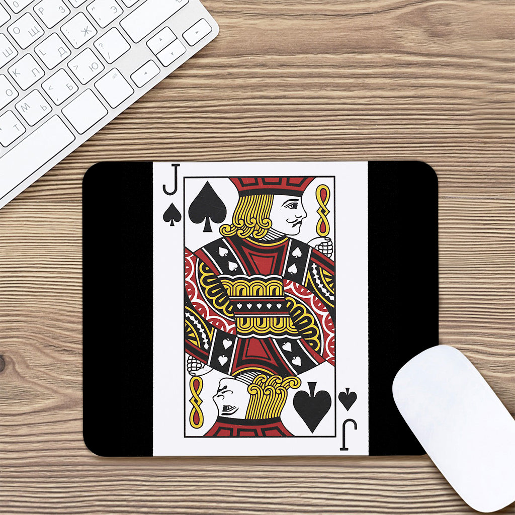 Jack Of Spades Playing Card Print Mouse Pad