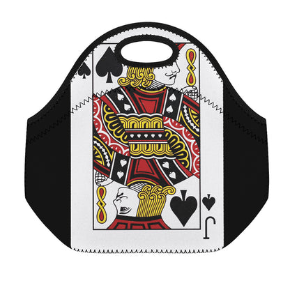 Jack Of Spades Playing Card Print Neoprene Lunch Bag